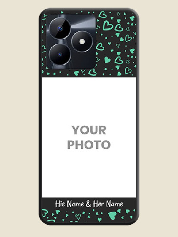 Custom Sea Green Indefinite Love Pattern - Photo on Space Black Soft Matte Mobile Cover - Realme C31 - alternate view