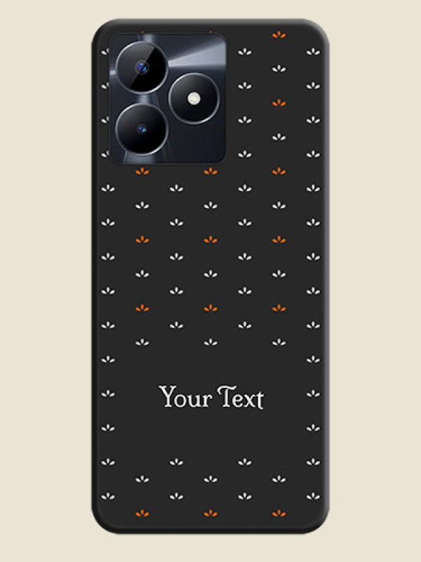 Custom Simple Pattern With Custom Text On Space Black Personalized Soft Matte Phone Covers - Realme C31 - alternate view