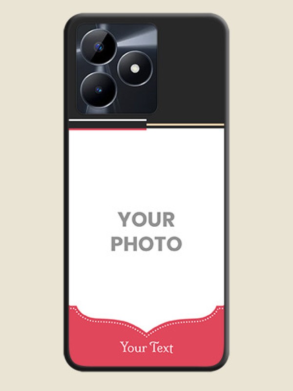 Custom Classic Plain Design with Name - Photo on Space Black Soft Matte Phone Cover - Realme C53 - alternate view
