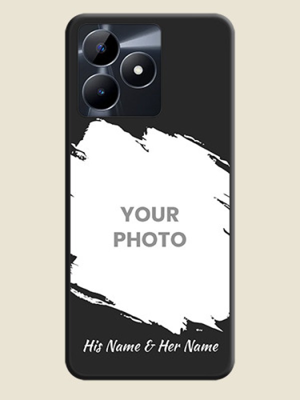 Custom Grunge Brush Strokes - Photo on Space Black Soft Matte Back Cover - Realme C53 - alternate view