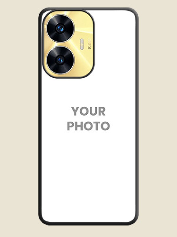 Custom Full Single Pic Upload On Space Black Personalized Soft Matte Phone Covers -Realme C55 - alternate view