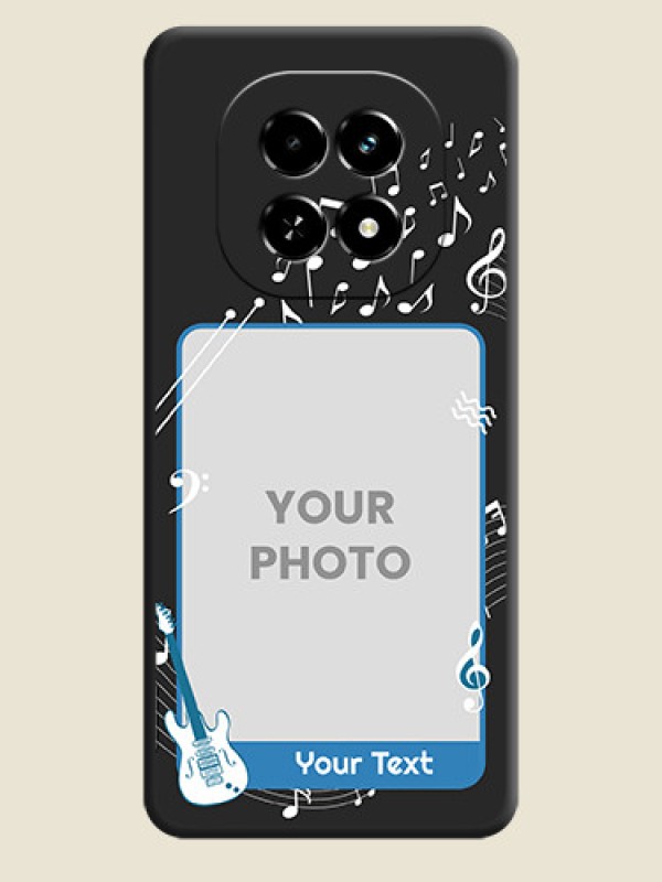 Custom Musical Theme Design with Text on Photo On Space Black Custom Soft Matte Mobile Back Cover - Realme C63 5G - alternate view