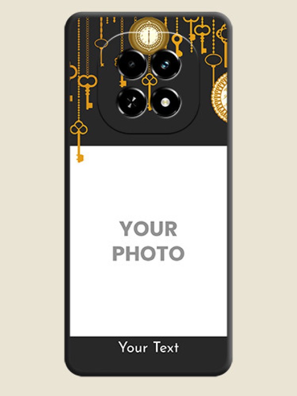 Custom Decorative Design with Text On Space Black Custom Soft Matte Mobile Back Cover - Realme C63 5G - alternate view