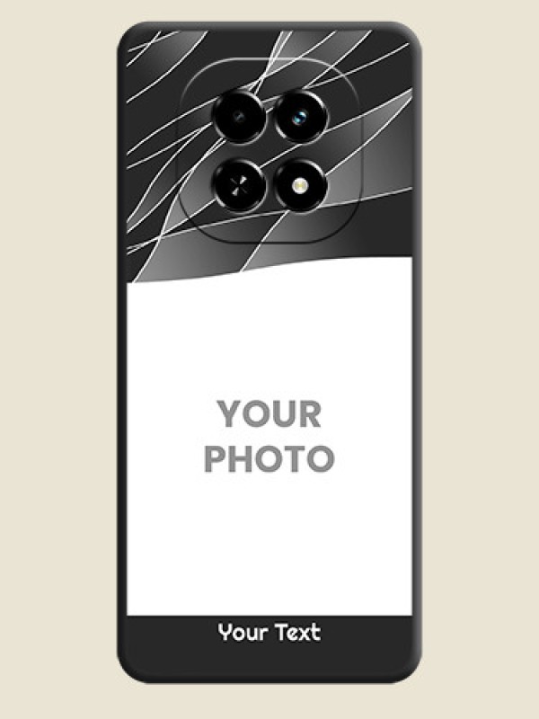 Custom Mixed Wave Lines on Photo On Space Black Custom Soft Matte Mobile Back Cover - Realme C63 5G - alternate view