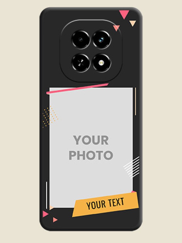 Custom Photo Frame with Triangle Small Dots on Photo On Space Black Custom Soft Matte Mobile Back Cover - Realme C63 5G - alternate view