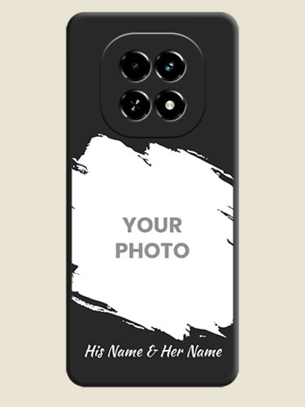 Custom Grunge Brush Strokes on Photo On Space Black Custom Soft Matte Mobile Back Cover - Realme C63 5G - alternate view