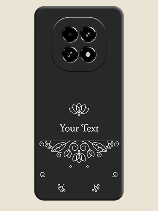 Custom Lotus Garden Custom Text On Space Black Custom Soft Matte Mobile Back Cover - Realme C63 5G - alternate view