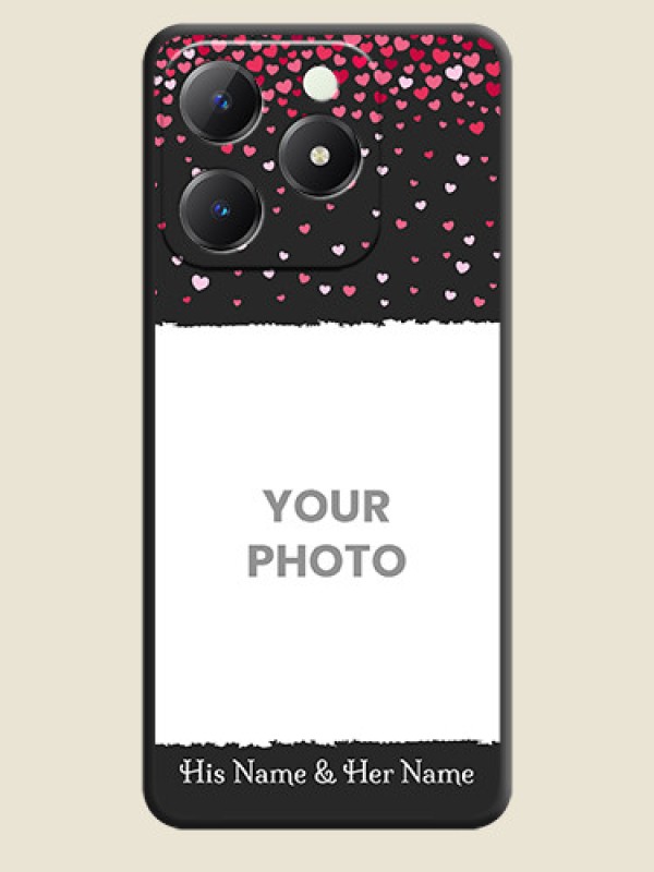 Custom Fall in Love with Your Partner on Photo On Space Black Custom Soft Matte Mobile Back Cover - Realme C63 - alternate view