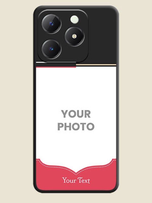 Custom Classic Plain Design with Name On Space Black Custom Soft Matte Mobile Back Cover - Realme C63 - alternate view