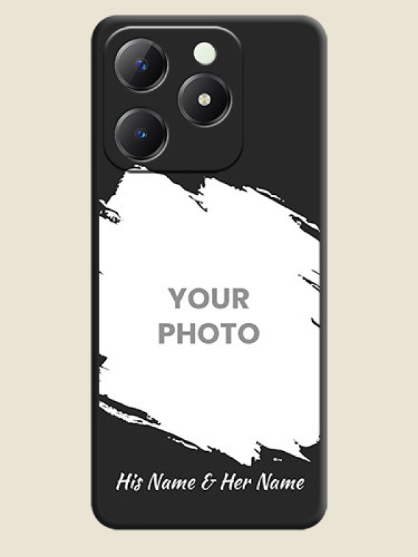 Custom Grunge Brush Strokes on Photo On Space Black Custom Soft Matte Mobile Back Cover - Realme C63 - alternate view