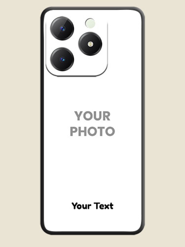 Custom Full Single Pic Upload With Text On Space Black Custom Soft Matte Mobile Back Cover - Realme C63 - alternate view