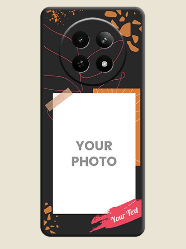 Custom Orange Photo Frame on Space Black Custom Soft Matte Phone Back Cover - Realme C65 5G - alternate view