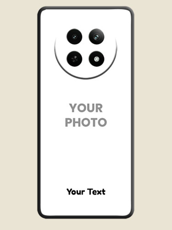 Custom Full Single Pic Upload With Text On Space Black Personalized Soft Matte Phone Covers - Realme C65 5G - alternate view