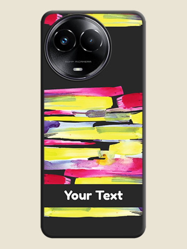 Custom Brush Coloured on Space Black Personalized Soft Matte Phone Covers - Realme C67 5G - alternate view