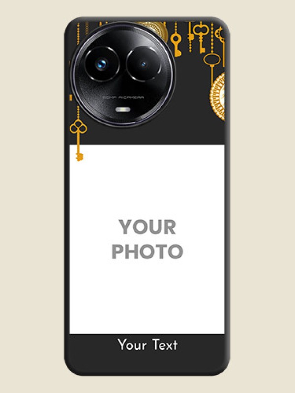 Custom Decorative Design with Text on Space Black Custom Soft Matte Back Cover - Realme C67 5G - alternate view