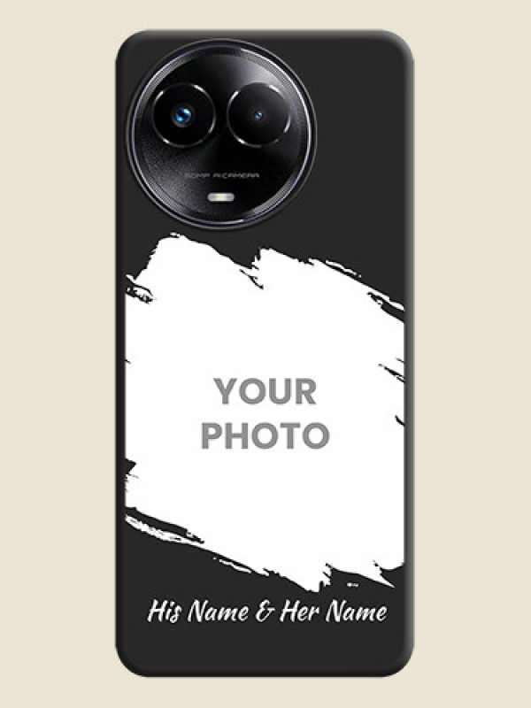 Custom Grunge Brush Strokes - Photo on Space Black Soft Matte Back Cover - Realme C67 5G - alternate view