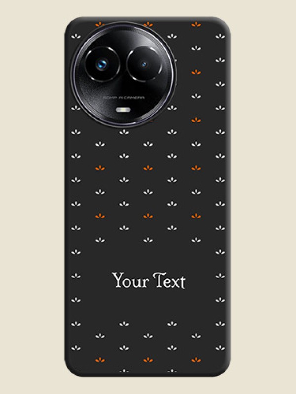 Custom Simple Pattern With Custom Text On Space Black Personalized Soft Matte Phone Covers - Realme C67 5G - alternate view