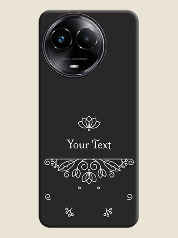 Custom Lotus Garden Custom Text On Space Black Personalized Soft Matte Phone Covers - Realme C67 5G - alternate view