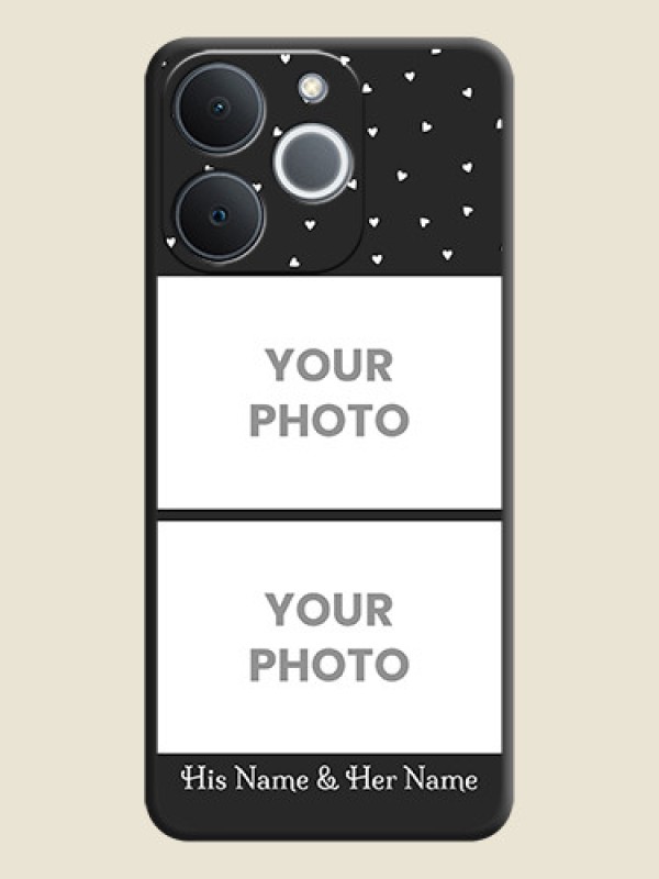 Custom Miniature Love Symbols with Name On Space Black Custom Soft Matte Mobile Back Cover - Realme C71 4G - alternate view