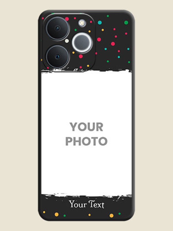 Custom Multicolor Dotted Pattern with Text On Space Black Custom Soft Matte Mobile Back Cover - Realme C71 4G - alternate view