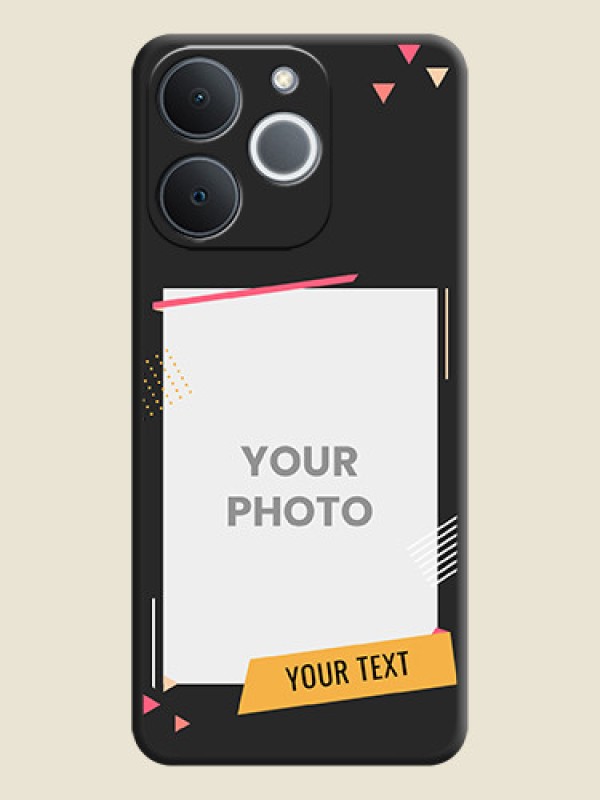 Custom Photo Frame with Triangle Small Dots on Photo On Space Black Custom Soft Matte Mobile Back Cover - Realme C71 4G - alternate view