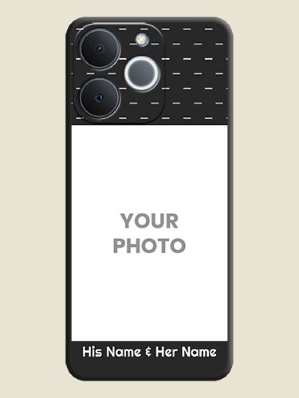 Custom Line Pattern Design with Text On Space Black Custom Soft Matte Mobile Back Cover - Realme C71 4G - alternate view