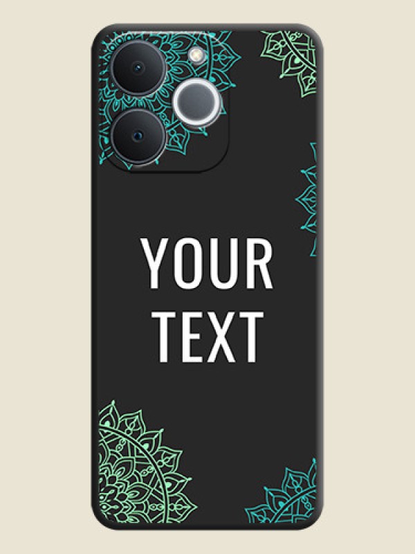 Custom Your Name with Floral Design On Space Black Custom Soft Matte Mobile Back Cover - Realme C71 4G - alternate view