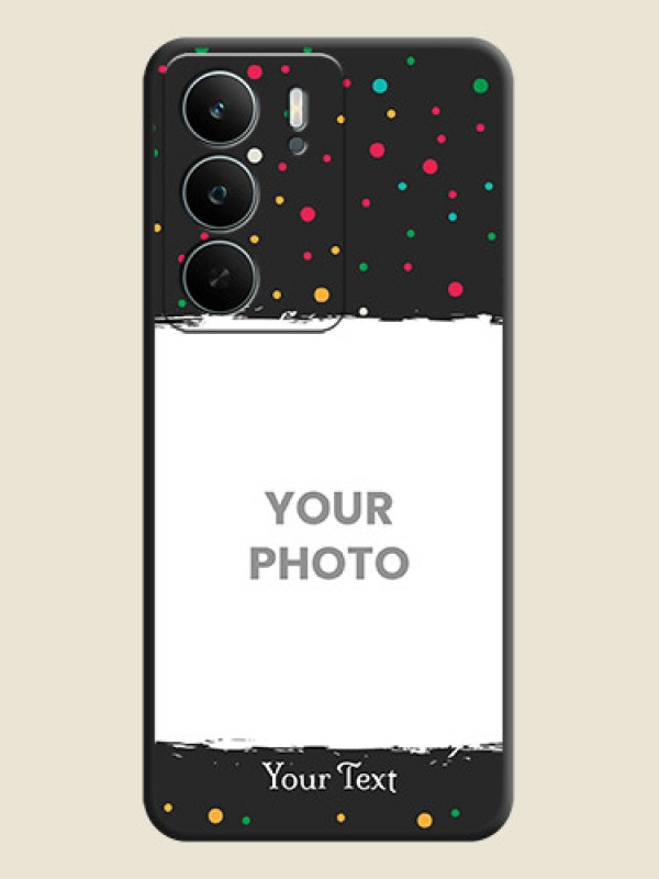 Custom Multicolor Dotted Pattern with Text On Space Black Custom Soft Matte Mobile Back Cover - Realme C71 5G - alternate view