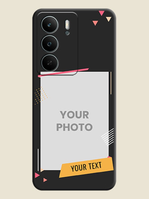 Custom Photo Frame with Triangle Small Dots on Photo On Space Black Custom Soft Matte Mobile Back Cover - Realme C71 5G - alternate view