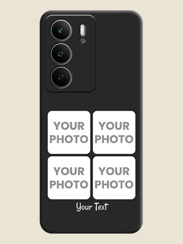 Custom Floral Art with 6 Image Holder on Photo On Space Black Custom Soft Matte Mobile Back Cover - Realme C71 5G - alternate view