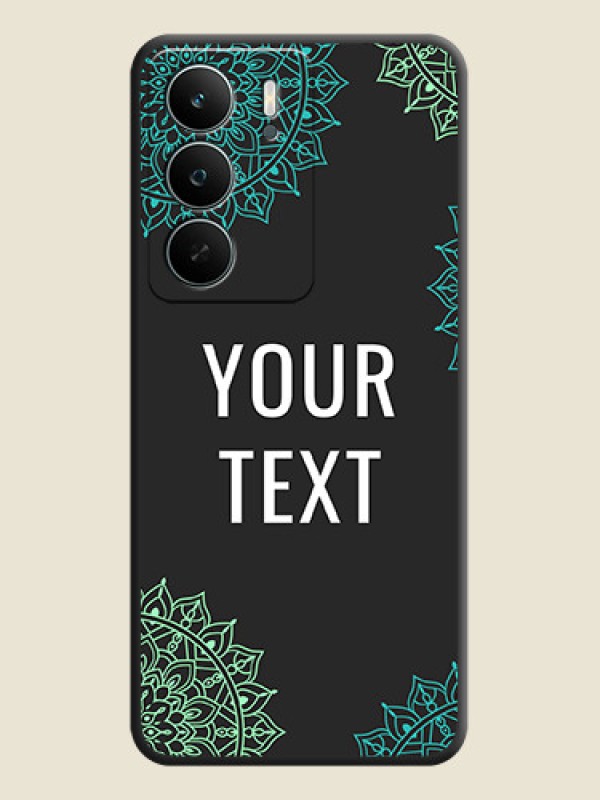Custom Your Name with Floral Design On Space Black Custom Soft Matte Mobile Back Cover - Realme C71 5G - alternate view