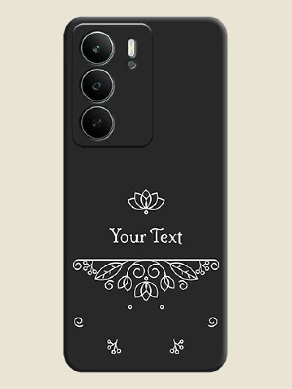 Custom Lotus Garden Custom Text On Space Black Custom Soft Matte Mobile Back Cover - Realme C73 5G - alternate view