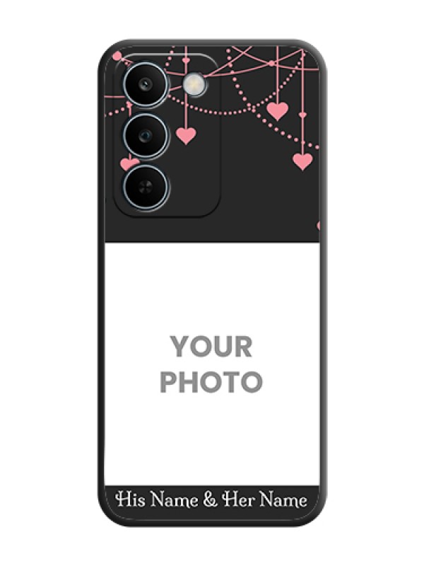 Custom Pink Love Hangings with Text On Space Black Custom Soft Matte Mobile Back Cover - Realme C83 5G - alternate view