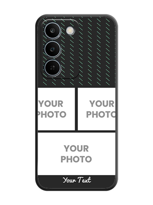 Custom Cross Dotted Pattern with 2 Image Holder On Space Black Custom Soft Matte Mobile Back Cover - Realme C83 5G - alternate view