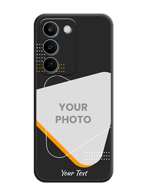 Custom Yellow Triangle on Photo On Space Black Custom Soft Matte Mobile Back Cover - Realme C83 5G - alternate view