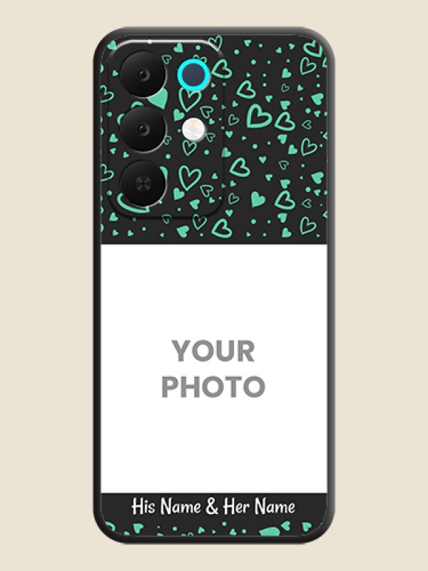 Custom Sea Green Indefinite Love Pattern on Photo On Space Black Custom Soft Matte Mobile Back Cover - Realme C85 5G - alternate view
