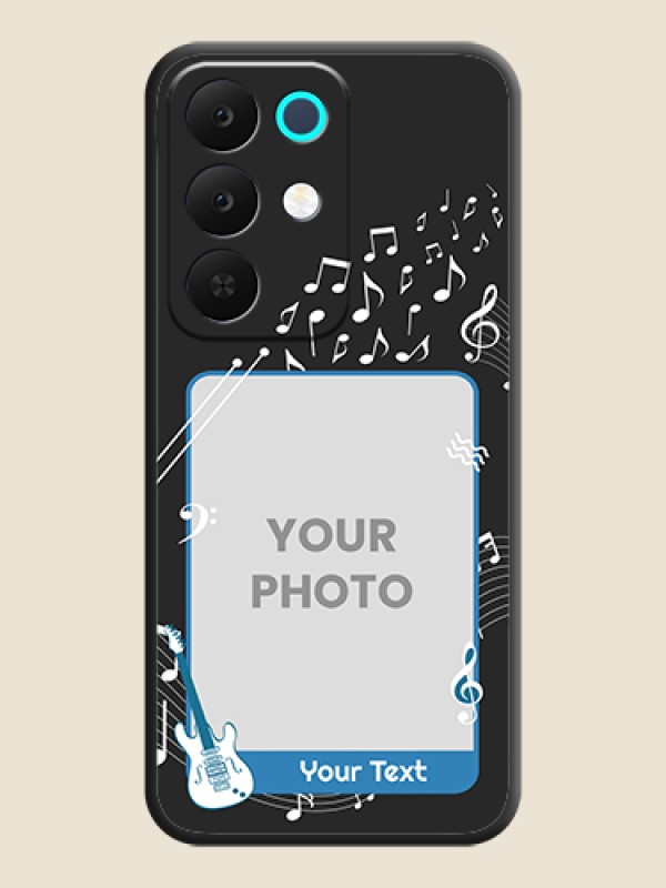 Custom Musical Theme Design with Text on Photo On Space Black Custom Soft Matte Mobile Back Cover - Realme C85 5G - alternate view