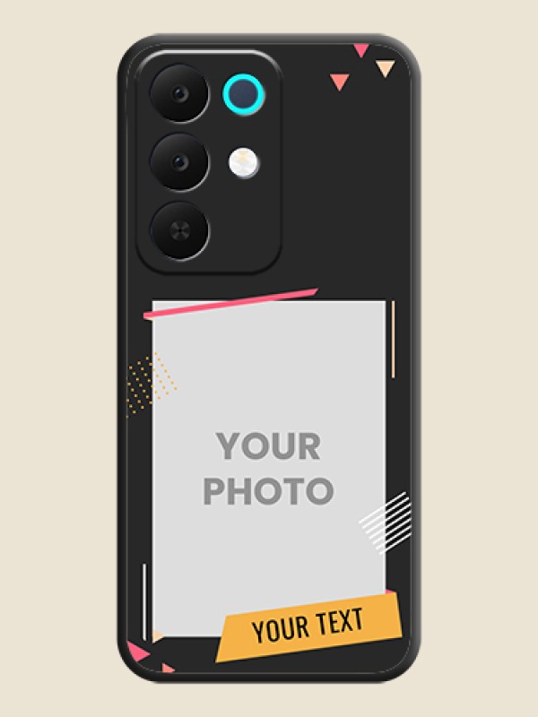 Custom Photo Frame with Triangle Small Dots on Photo On Space Black Custom Soft Matte Mobile Back Cover - Realme C85 5G - alternate view
