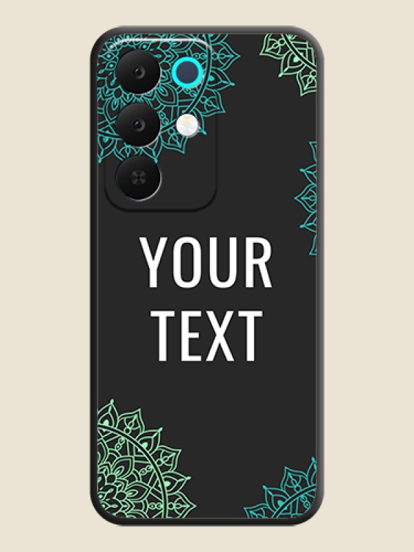 Custom Your Name with Floral Design On Space Black Custom Soft Matte Mobile Back Cover - Realme C85 5G - alternate view