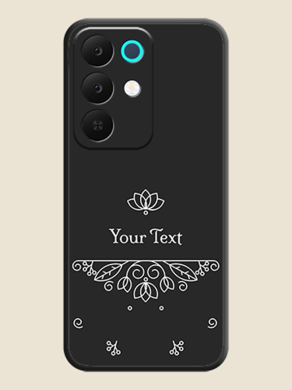 Custom Lotus Garden Custom Text On Space Black Custom Soft Matte Mobile Back Cover - Realme C85 5G - alternate view