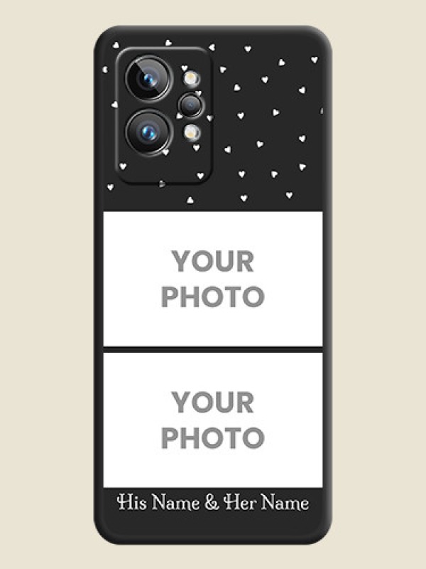 Custom Miniature Love Symbols with Name on Space Black Custom Soft Matte Back Cover - Realme GT 2 Pro 5G - alternate view