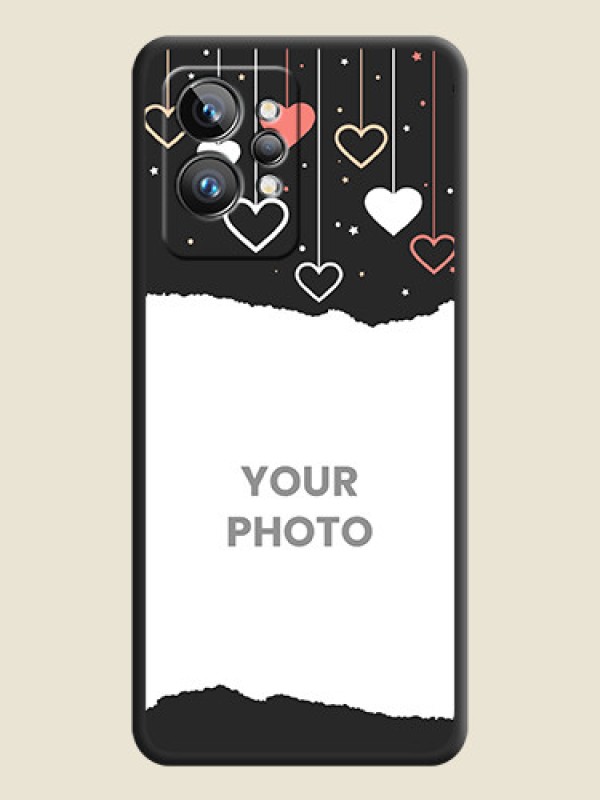 Custom Love Hangings with Splash Wave Picture on Space Black Custom Soft Matte Phone Back Cover - Realme GT 2 Pro 5G - alternate view