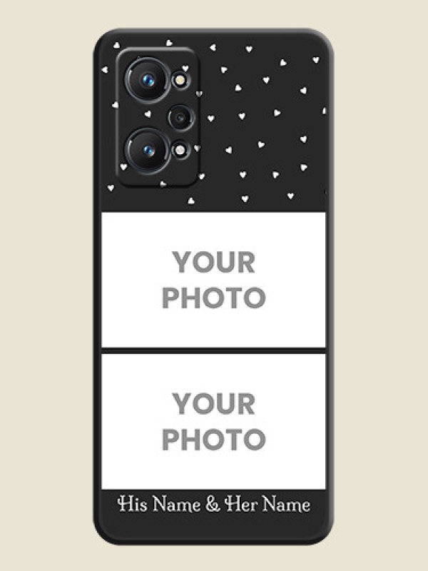 Custom Miniature Love Symbols with Name on Space Black Custom Soft Matte Back Cover - Realme GT 2 - alternate view