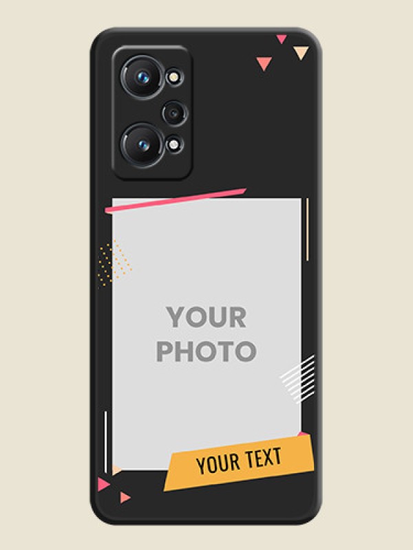 Custom Photo Frame with Triangle Small Dots on Photo on Space Black Soft Matte Back Cover - Realme GT 2 - alternate view