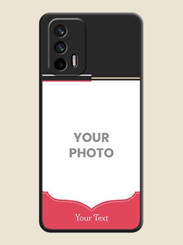Custom Classic Plain Design with Name on Photo on Space Black Soft Matte Phone Cover - Realme GT 5G - alternate view
