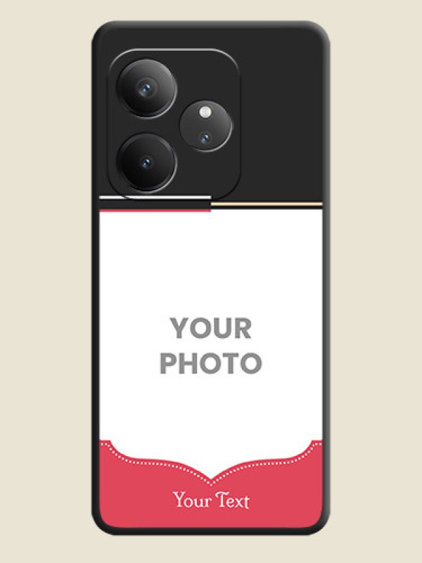 Custom Classic Plain Design with Name On Space Black Custom Soft Matte Mobile Back Cover - Realme GT 6 - alternate view