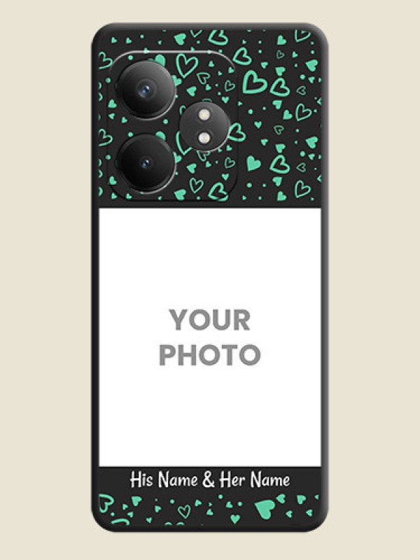 Custom Sea Green Indefinite Love Pattern on Photo On Space Black Custom Soft Matte Mobile Back Cover - Realme GT 6T 5G - alternate view