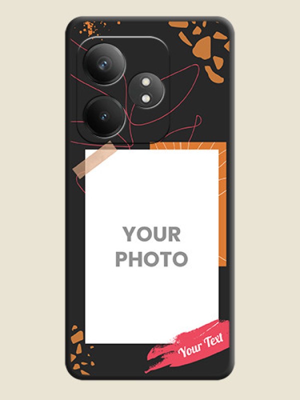 Custom Orange Photo Frame On Space Black Custom Soft Matte Mobile Back Cover - Realme GT 6T 5G - alternate view