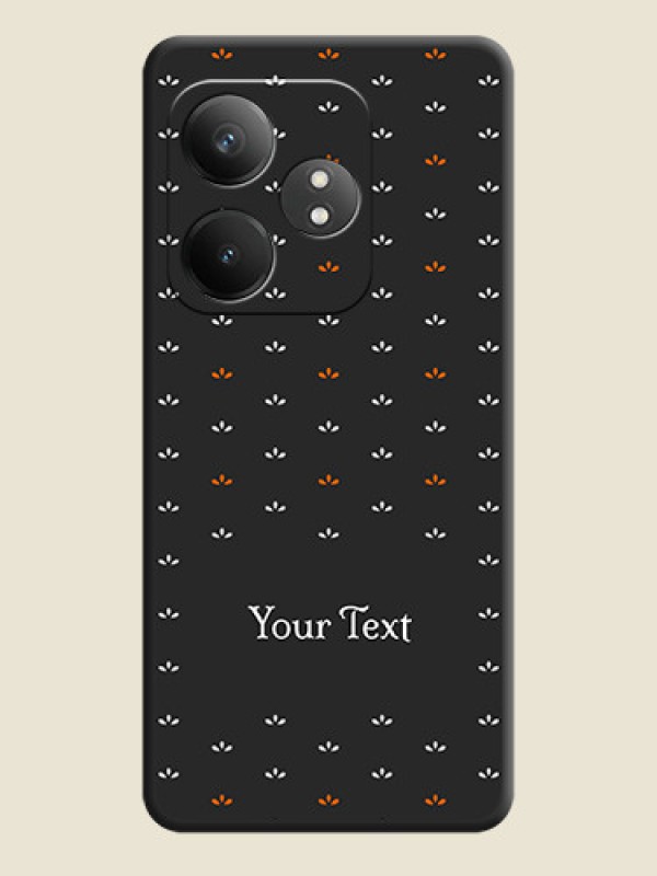 Custom Simple Pattern With Custom Text On Space Black Custom Soft Matte Mobile Back Cover - Realme GT 6T 5G - alternate view