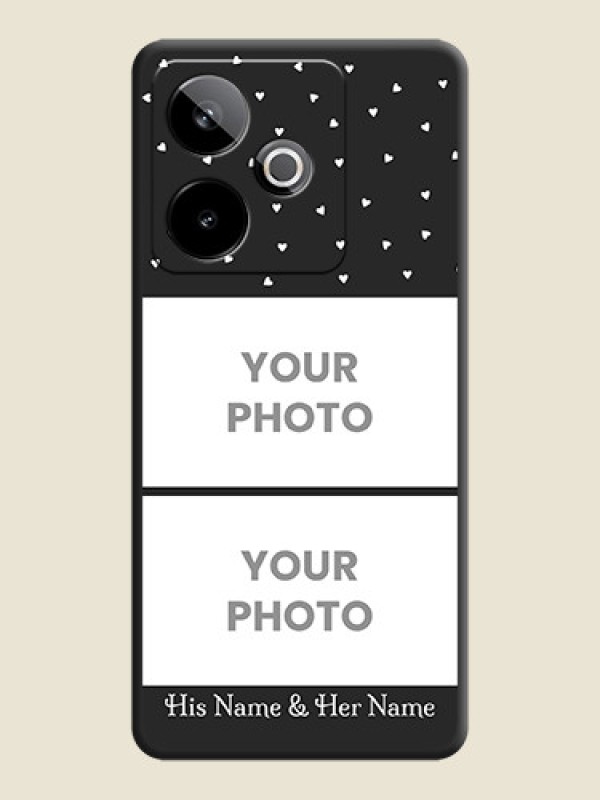 Custom Miniature Love Symbols with Name On Space Black Custom Soft Matte Mobile Back Cover - Realme GT 7 5G - alternate view